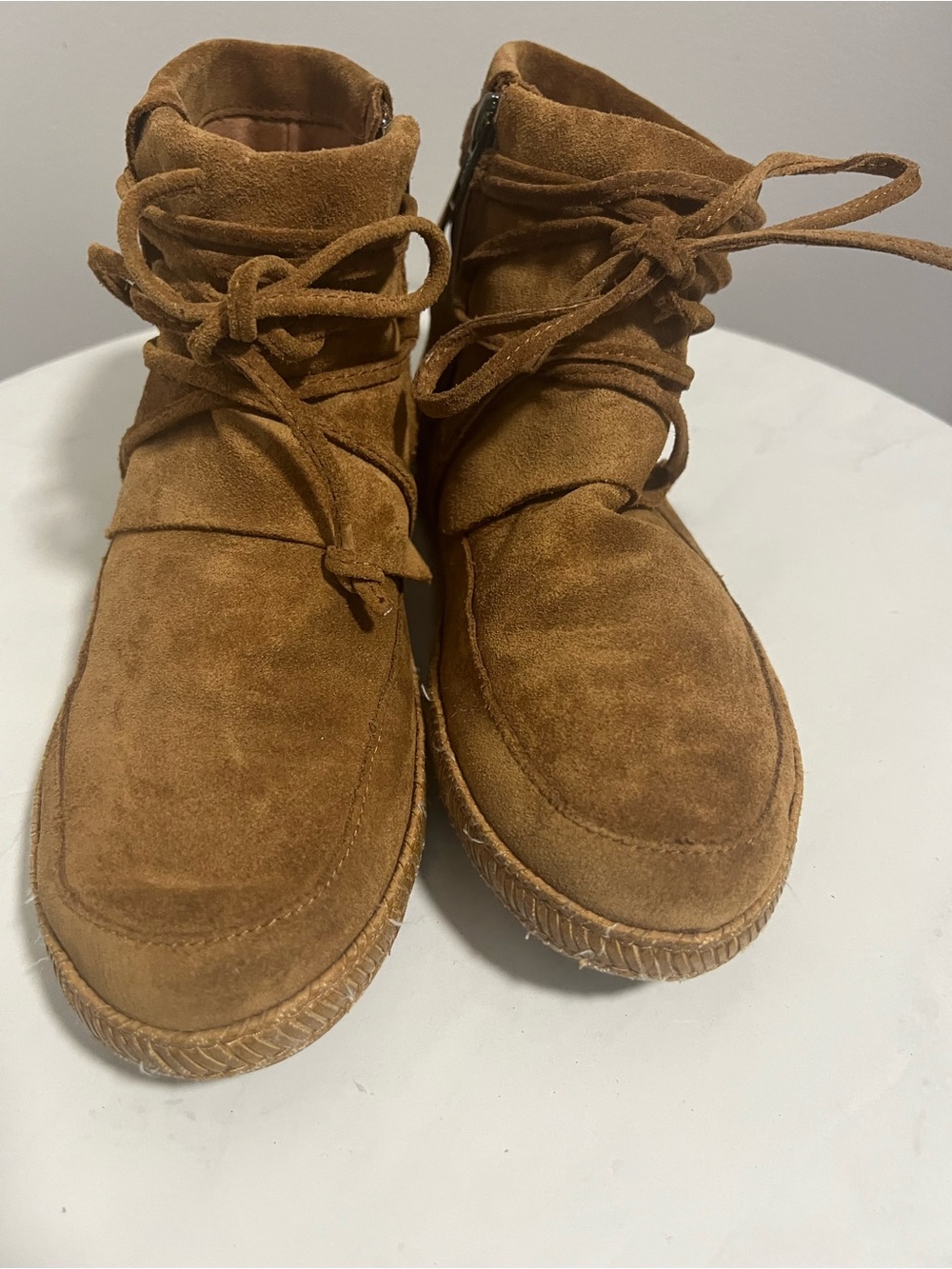 UGG Chestnut Brown Suede Shearling-Lined Boot
